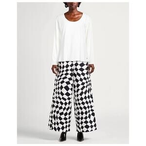 Escada Sport Basic T-shirt long sleeves Ivory Sz S Quiet Luxury Minimalist Luxe